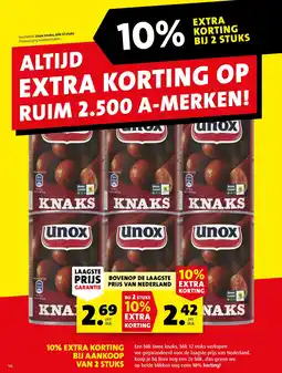 Boni unox aanbieding