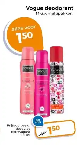 Trekpleister Vogue deodorant M.u.v. multipakken. aanbieding