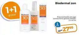 Trekpleister Prijsvoorbeeld: anti age zonnecrème gezicht SPF50+ aanbieding