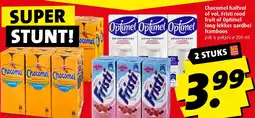 Boni Chocomel halfvol of vol, Fristi rood fruit of Optimel lang lekker aardbei framboos aanbieding