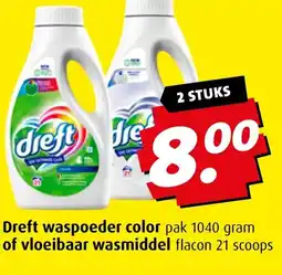 Boni Dreft waspoeder color of vloeibaar wasmiddel aanbieding