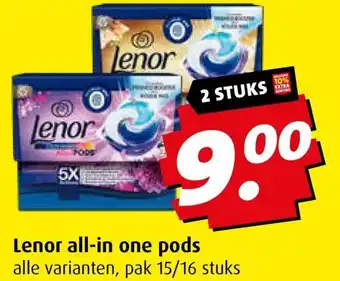 Boni Lenor all in one pods aanbieding