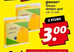 Boni gwoon Viscose doekjes geel aanbieding