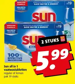 Boni Sun all in 1 vaatwastabletten aanbieding