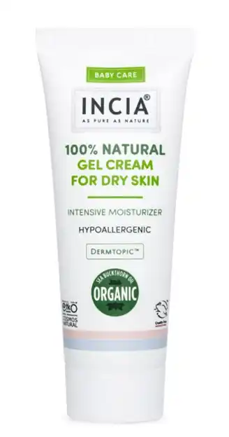 De Online Drogist Incia Baby Care 100% Natural Gel Cream For Dry Skin aanbieding