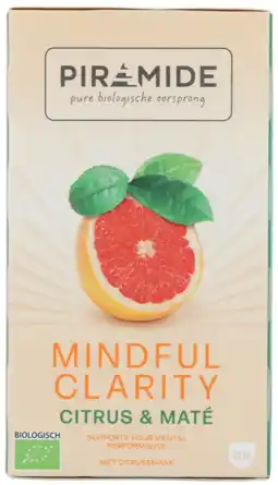 De Online Drogist Piramide Mindful Clarity Citrus & Mate Thee aanbieding