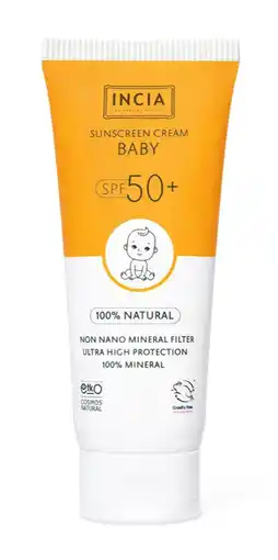 De Online Drogist Incia 100% Natural Sunscreen Cream Baby SPF50+ aanbieding