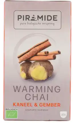 De Online Drogist Piramide Warming Chai Kaneel & Gember Thee aanbieding