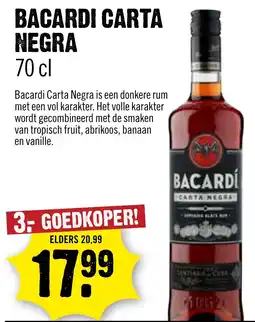 Dirck 3 Bacardi carta negra aanbieding