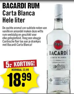 Dirck 3 Bacardi rum carta blanca aanbieding