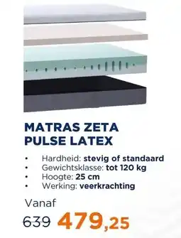 TotaalBED Matras Zeta | Pulse-latex toplaag | 70x200 aanbieding