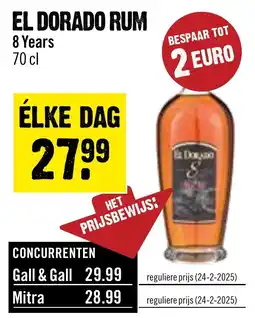 Dirck 3 El dorado rum 8 years aanbieding