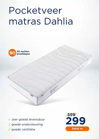 TotaalBED Pocketveer matras Dahlia aanbieding