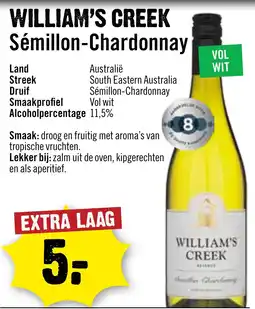 Dirck 3 William's creek sémillon chardonnay aanbieding