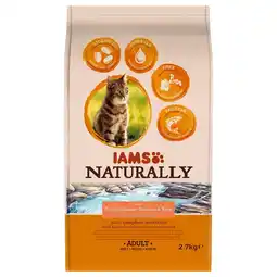 Zooplus 2,7kg Naturally Cat Adult Salmon IAMS Naturally Kattenvoer aanbieding