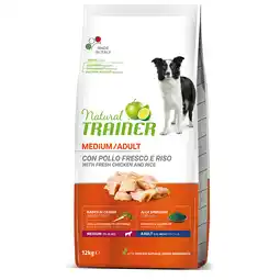 Zooplus Trainer Natural Medium met Kip, Rijst & Aloë Vera Hondenvoer - 12 kg aanbieding