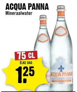 Dirck 3 ACQUA PANNA Mineraalwater aanbieding