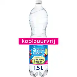 Jumbo Crystal Clear Koolzuurvrij Cranberry Limoen 1,5L aanbieding