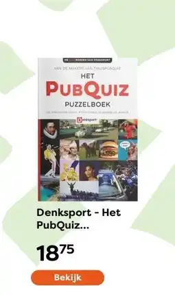 The Read Shop Denksport - Het PubQuiz Puzzelboek aanbieding