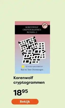 The Read Shop Korenwolf cryptogrammen aanbieding