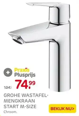 Praxis GROHE WASTAFEL- MENGKRAAN START M-SIZE aanbieding