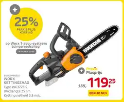 Praxis WORX KETTINGZAAG aanbieding