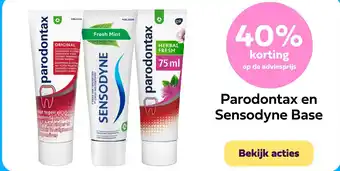 Plein.nl Parodontax en Sensodyne Base aanbieding