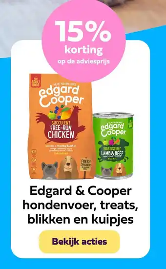 Plein.nl Edgard & Cooper hondenvoer, treats, blikken en kuipjes aanbieding