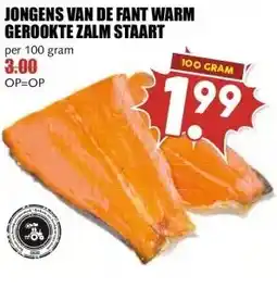 MCD Supermarkt JONGENS VAN DE FANT WARM GEROOKTE ZALM STAART aanbieding