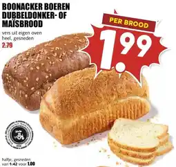 MCD Supermarkt BOONACKER BOEREN DUBBELDONKER-OF MAÏSBROOD aanbieding