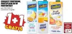 MCD Supermarkt COOLBEST FRUITDRINK, FRUITSPLASH EN/OF FRUITONTBUT aanbieding