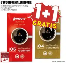 MCD Supermarkt G'WOON GEMALEN KOFFIE aanbieding