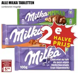 MCD Supermarkt ALLE MILKA TABLETTEN aanbieding