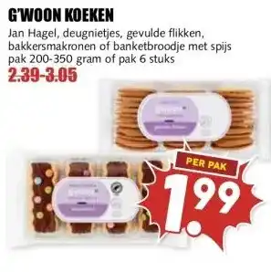 MCD Supermarkt G'WOON KOEKEN aanbieding