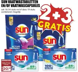 MCD Supermarkt SUN VAATWASTABLETTEN EN/OF VAATWASCAPSULES aanbieding