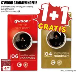 MCD Supermarkt G'WOON GEMALEN KOFFIE aanbieding