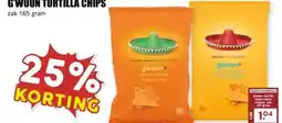 MCD Supermarkt G'WOON TORTILLA CHIPS aanbieding