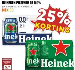 MCD Supermarkt HEINEKEN PILSENER OF 0.0% aanbieding