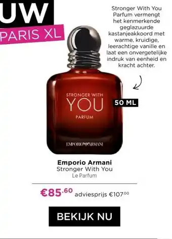 ICI Paris XL Emporio Armani Stronger With You aanbieding