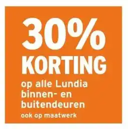 GAMMA op alle Lundia binnen- en buitendeuren aanbieding