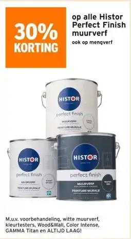 GAMMA op alle Histor Perfect Finish muurverf aanbieding