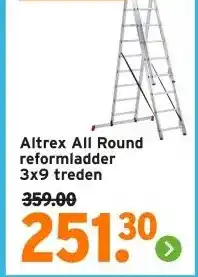 GAMMA Altrex All Round reformladder 3x9 treden aanbieding