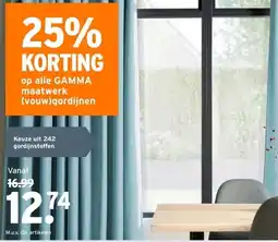 GAMMA Keuze uit 242 gordijnstoffen aanbieding