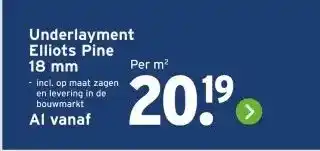 GAMMA Underlayment Elliots Pine 18 mm aanbieding