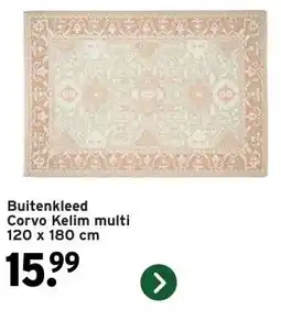 GAMMA Buitenkleed Corvo Kelim multi 120 x 180 cm aanbieding