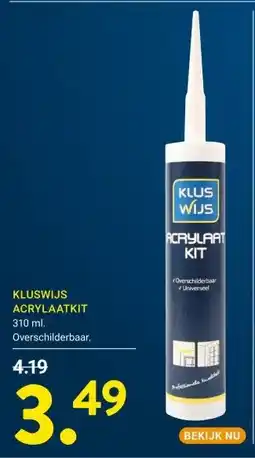 Kluswijs KLUSWIJS ACRYLAATKIT aanbieding