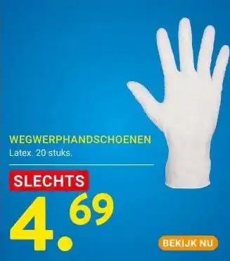 Kluswijs WEGWERPHANDSCHOENEN aanbieding