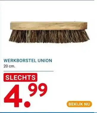 Kluswijs WERKBORSTEL UNION aanbieding