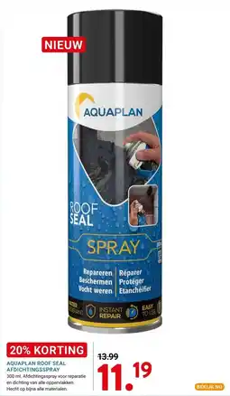 Kluswijs AQUAPLAN ROOF SEAL AFDICHTINGSSPRAY aanbieding