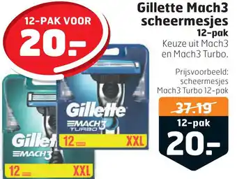 Trekpleister Gillette Mach3 scheermesjes aanbieding